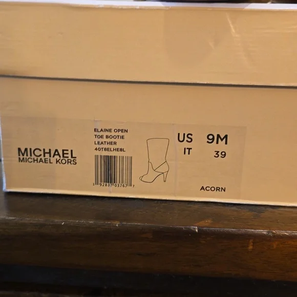 Michael Kors Elaine Open Toe Leather Booties - Picture 8 of 9